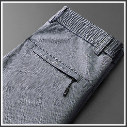 Comfortable stretch pants for men with elastic waistband and side zip pockets Amarae
