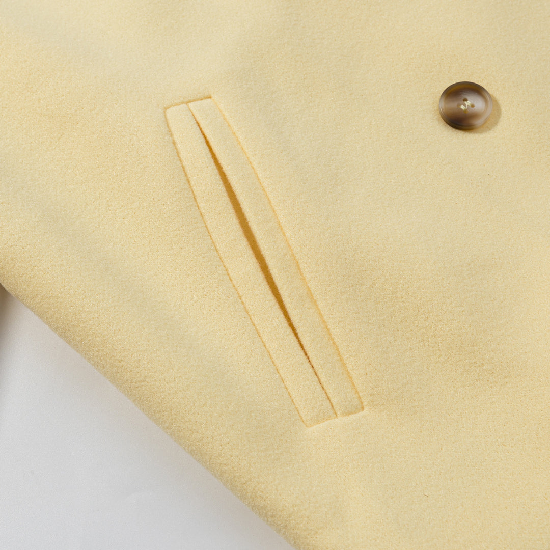 Elegant women's transitional jacket with double-breasted buttons and soft premium material Lune London