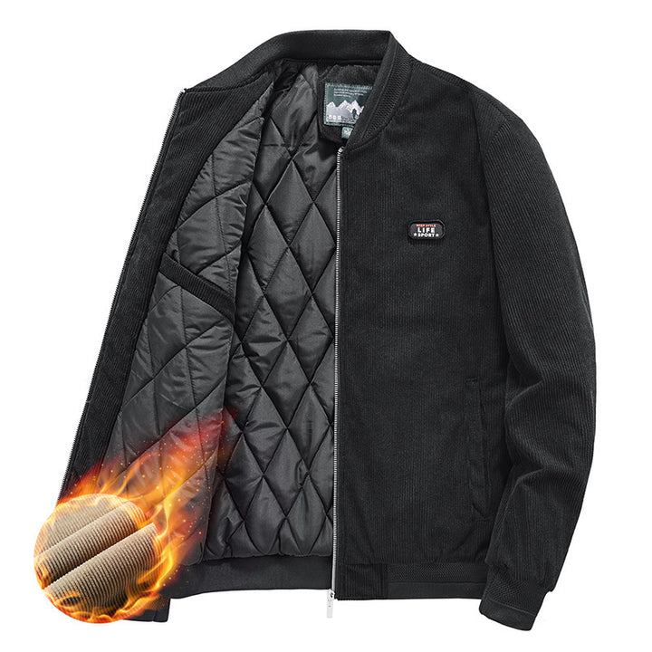 Men's bomber jacket with insulating lining and practical high collar Lune London