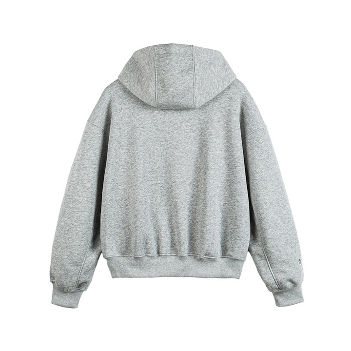 Unisex Oversize Hoodie Zip Jacket with Collegiate Patches Amarae