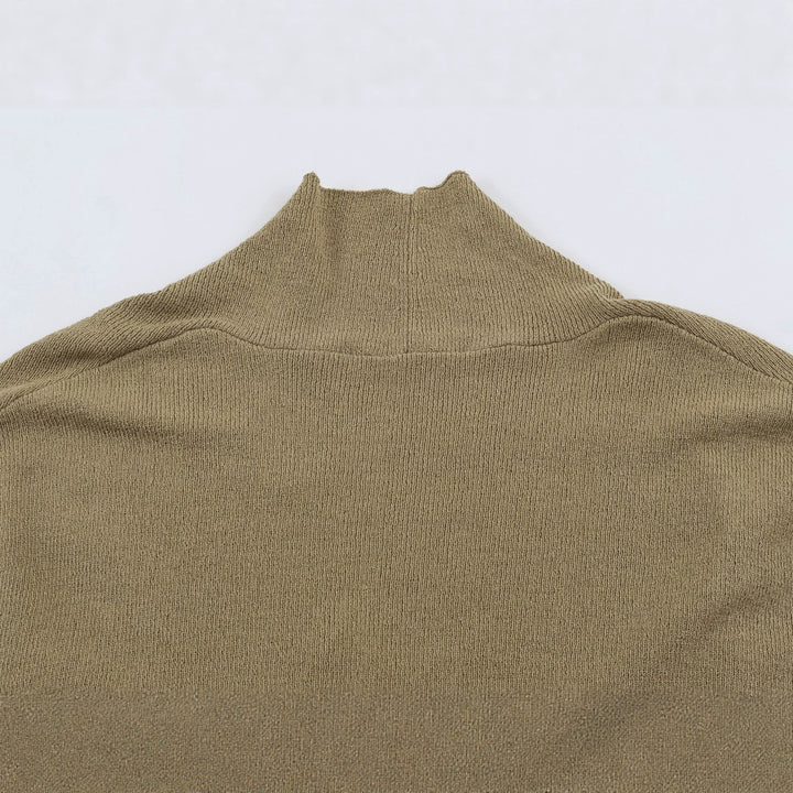 Women's wrap knit sweater with belt ring and deep V-neck Amarae