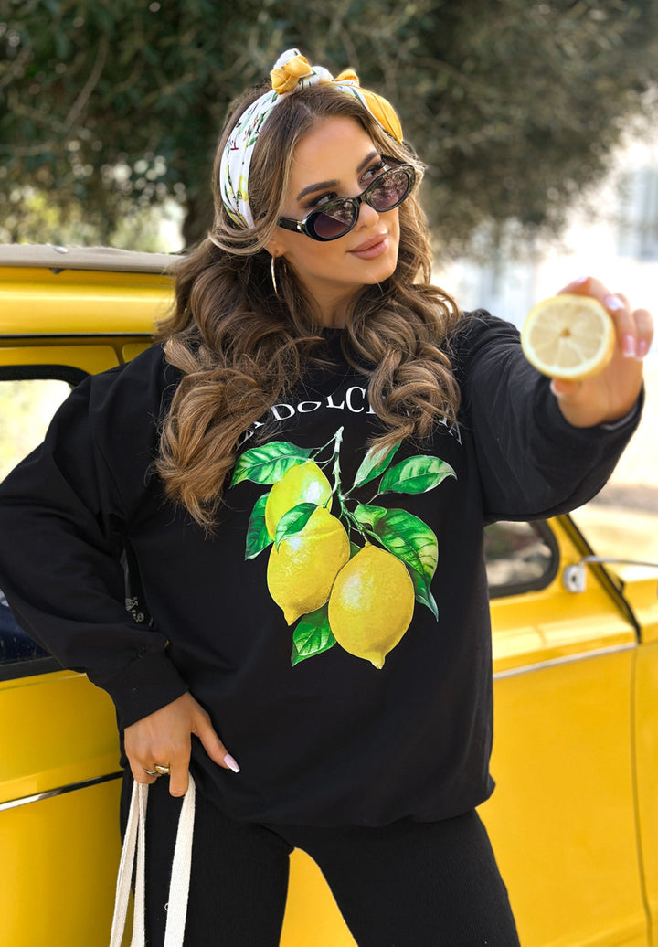 Comfortable casual clothing for women with an eye-catching fruit design Lune London