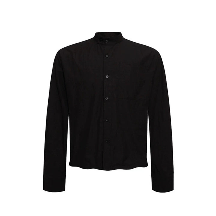 Men's shirt with stand-up collar, chest pocket and relaxed fit Amarae