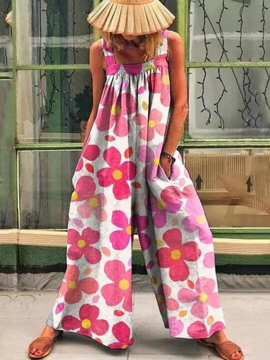 Loose jumpsuit with artistic print Lune London