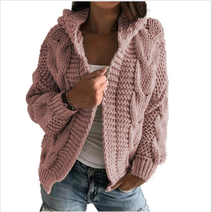 Knitted jacket for women with a bulky relief pattern and a relaxed fit Lune London