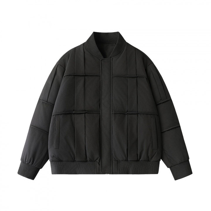 Unisex Boxy-padded Bomber jacket in oversized cut with ribbed hem and stand-up collar Amarae