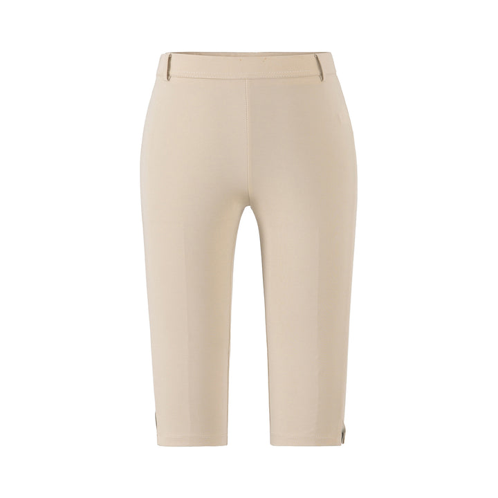 Women's high-waisted capri stretch pants with a slim silhouette and leg slit Amarae
