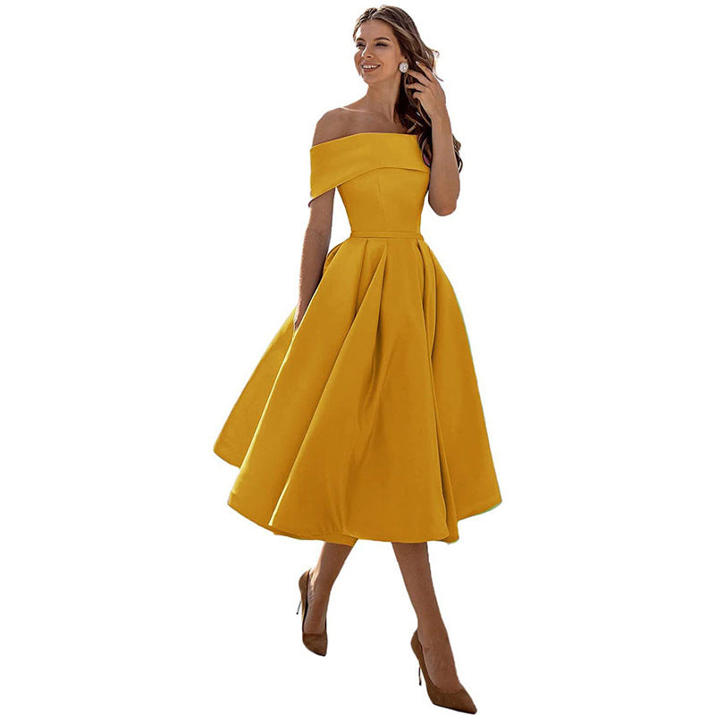 Lune London | Versatile Strapless Satin Dress for Parties