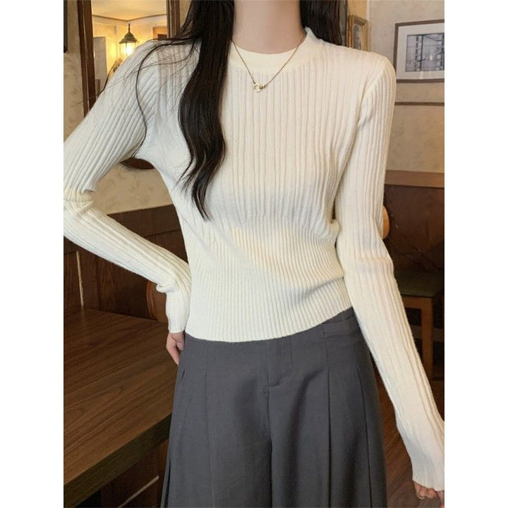 Pull à côtes fines pour femmes avec manches allongées Chic & Stil