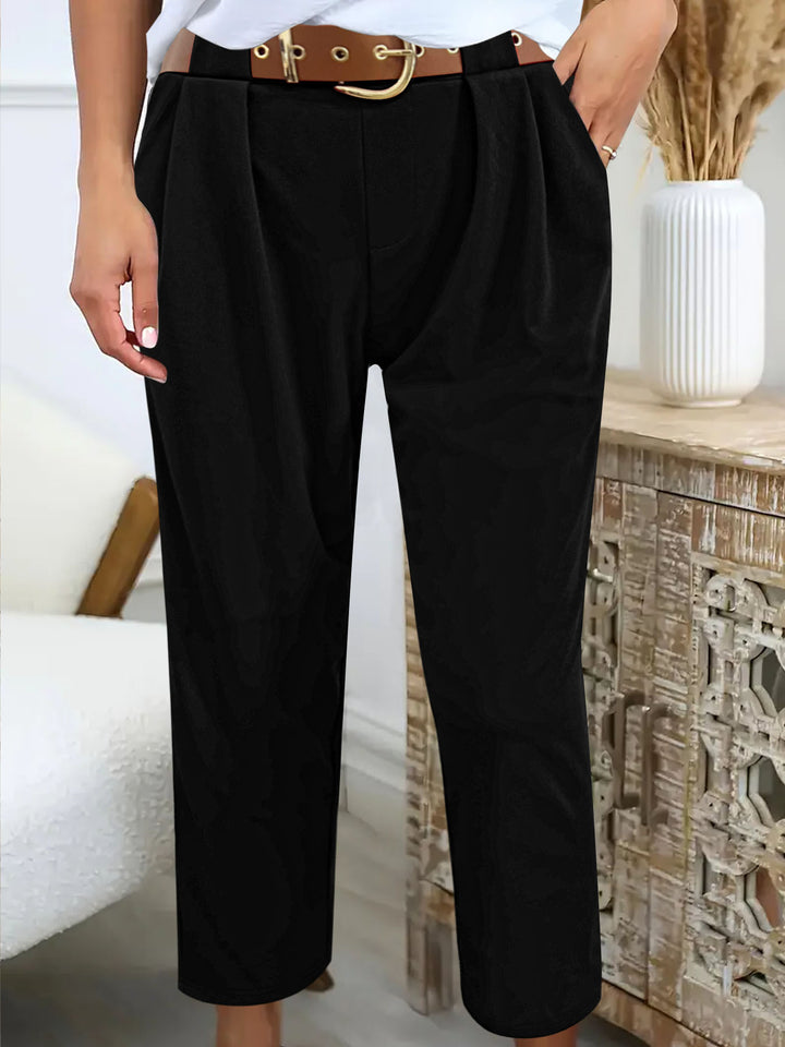 Classic high-waisted trousers for women with wide legs Lune London