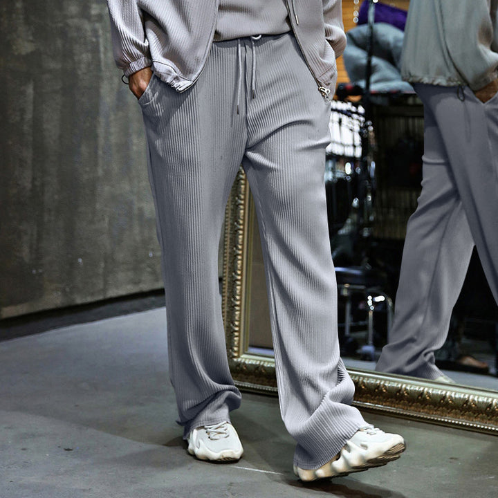 Women's casual palazzo pants with elastic waistband and side pockets Chic and style