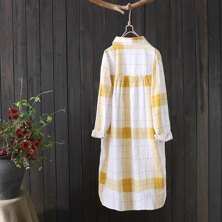 Ladies Plus Size Plaid Shirt Lune London