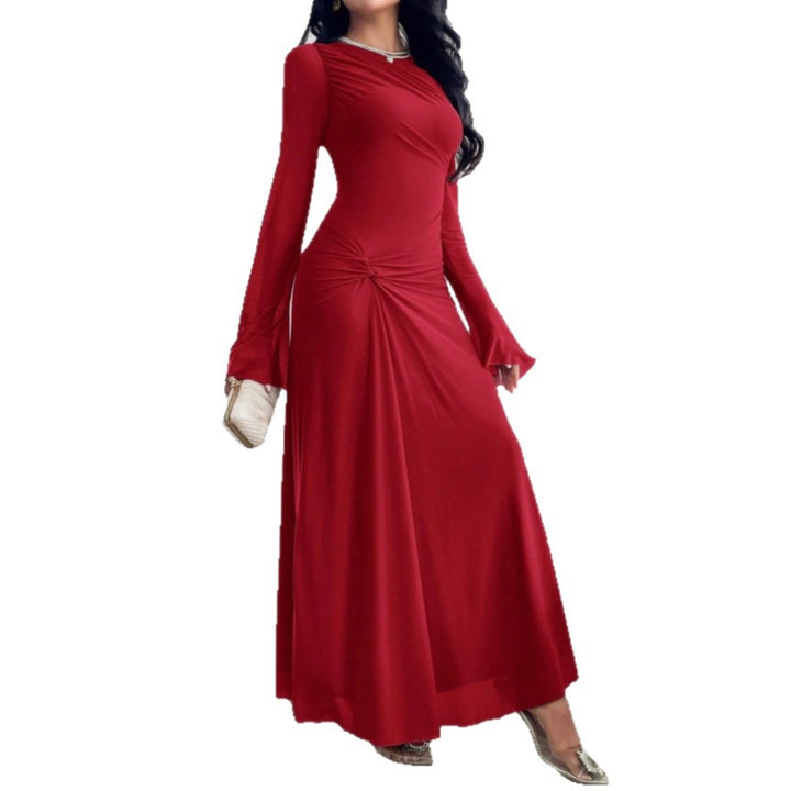 Women's maxi dress with gathered waist and bell sleeves Amarae