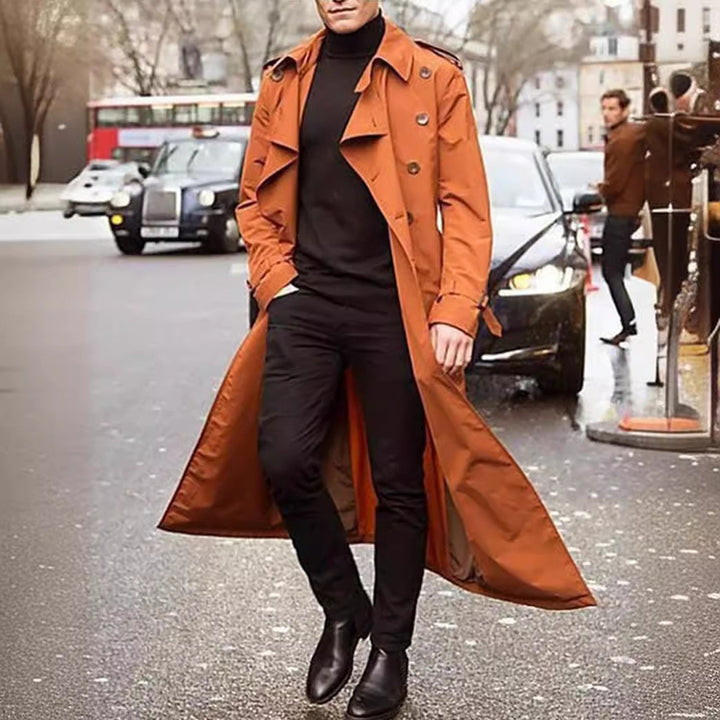 Men Elegant Long Trench Coat Amarae