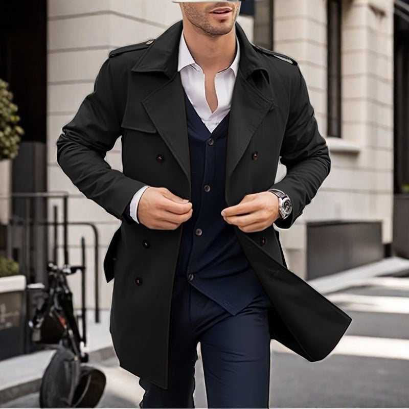 Lune London | Men's Double-button Trench Coat with Practical Pockets