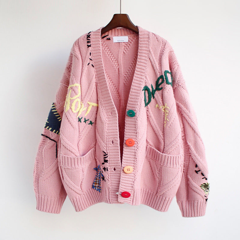 Cardigan pour femmes avec broderie colorée Chic & Stil