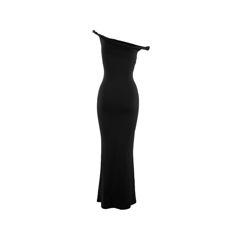 Elegant one-shoulder maxi dress Lune London