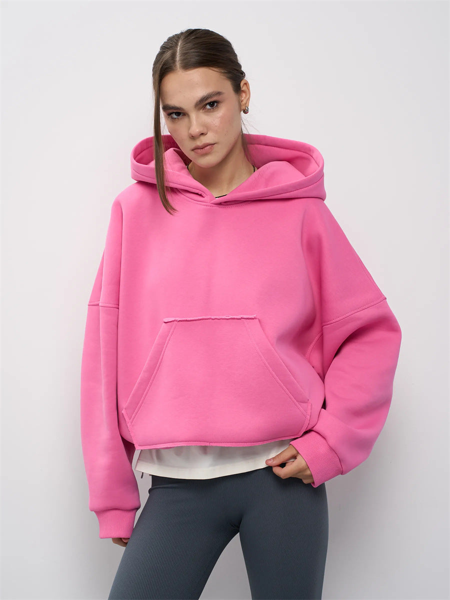 Ladies oversized hoodie with kangaroo pocket and relaxed fit Lune London