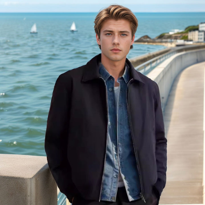 Modern bomber jacket for men with minimalist design Lune London