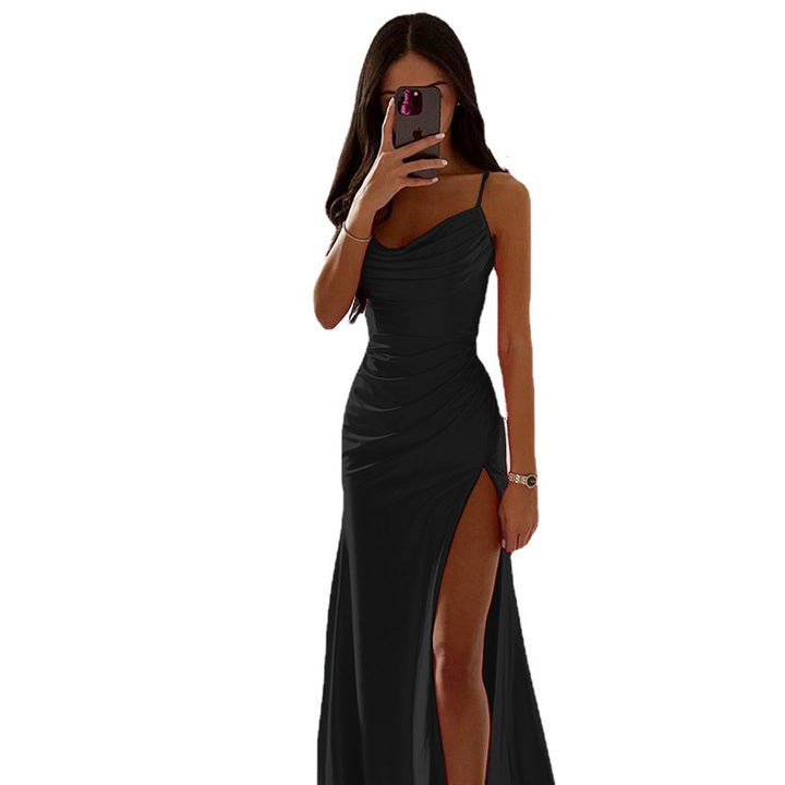 Ladies Elegant Evening Dress with Ruffles Lune London