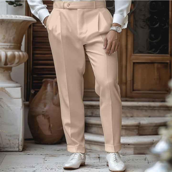 Elegant suit trousers for men with pleats and slim fit Lune London