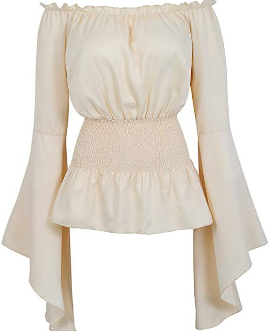 Blouse for women with an off-the-shoulder design and voluminous sleeves Lune Londonl