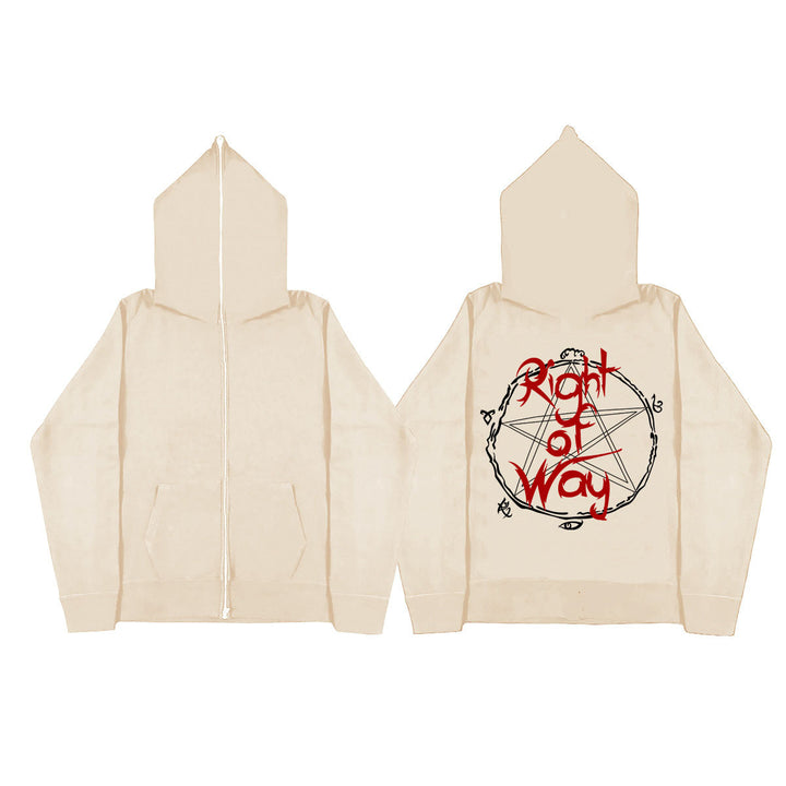 Women's hoodie with a unique graphic design and zipper Lune London