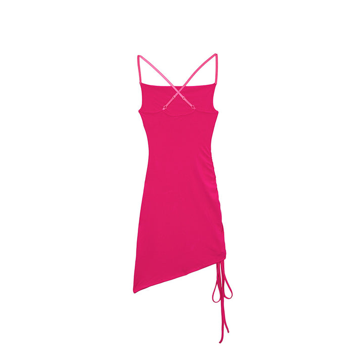 Lune London Ashymmetrical Ruched Mini Dress for Women