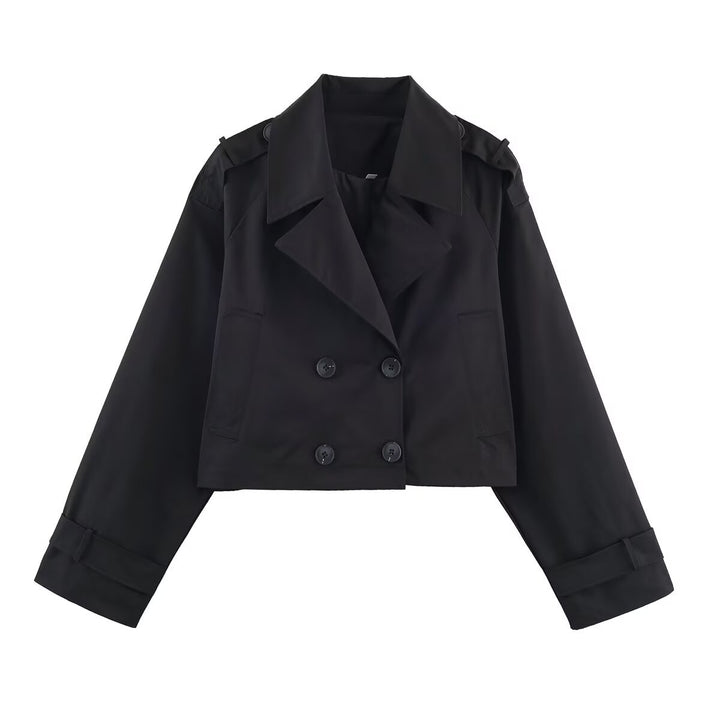 Chic and stylish cropped trench coat for women