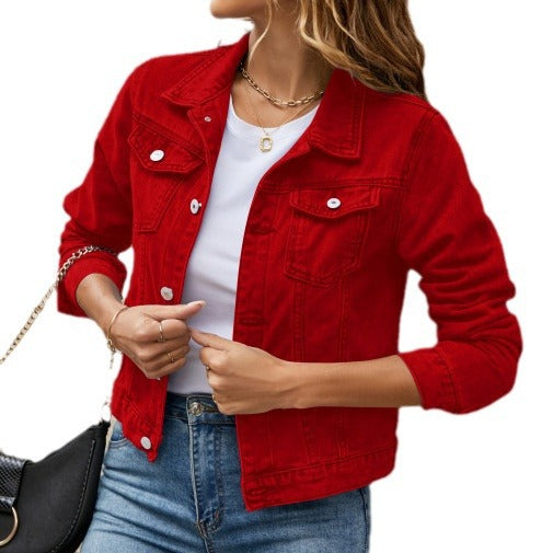 Women's denim jacket with modern cut and practical pockets Amarae