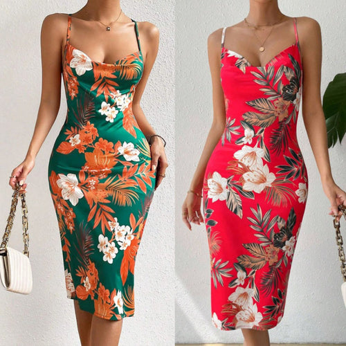Amarae Floral Bodycon Midi Dress for Women
