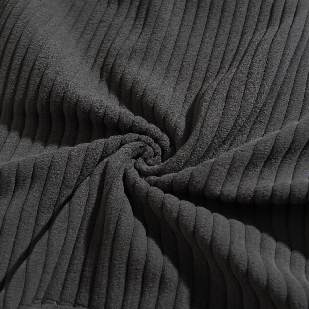 Men's hoodie with rib texture and structured design and practical pockets Lune London