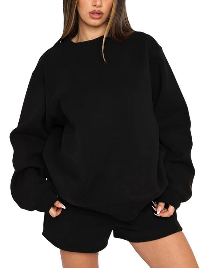 Amarae women's sporty sweatshirt and shorts set