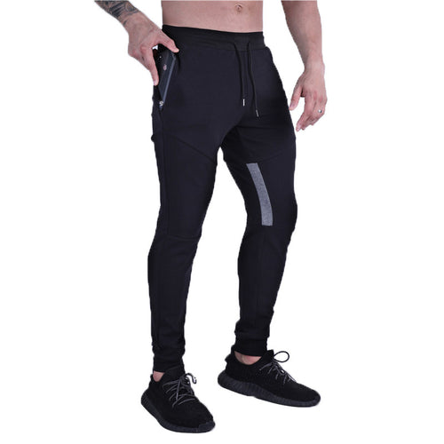 Men's fitness jogger pants with side zip pockets and elastic waistband Amarae