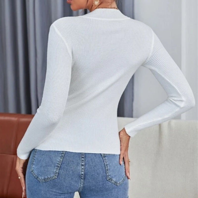 Woman fitted top with long sleeves Lune London