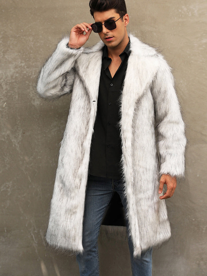 Faux fur coat with wide collar Lune London for men