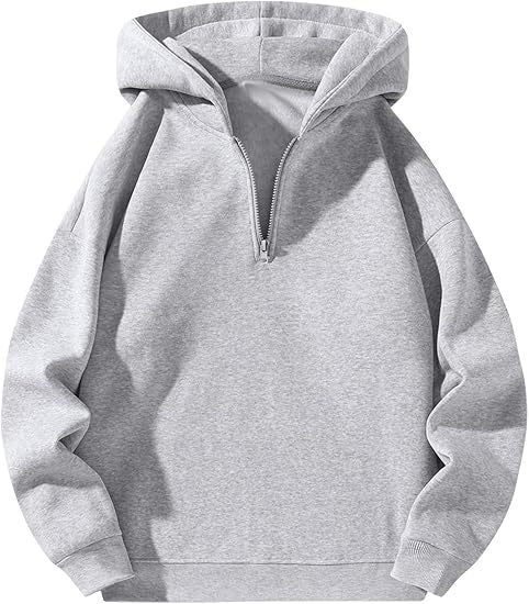 Men's sporty hoodie with half-zipper Amarae