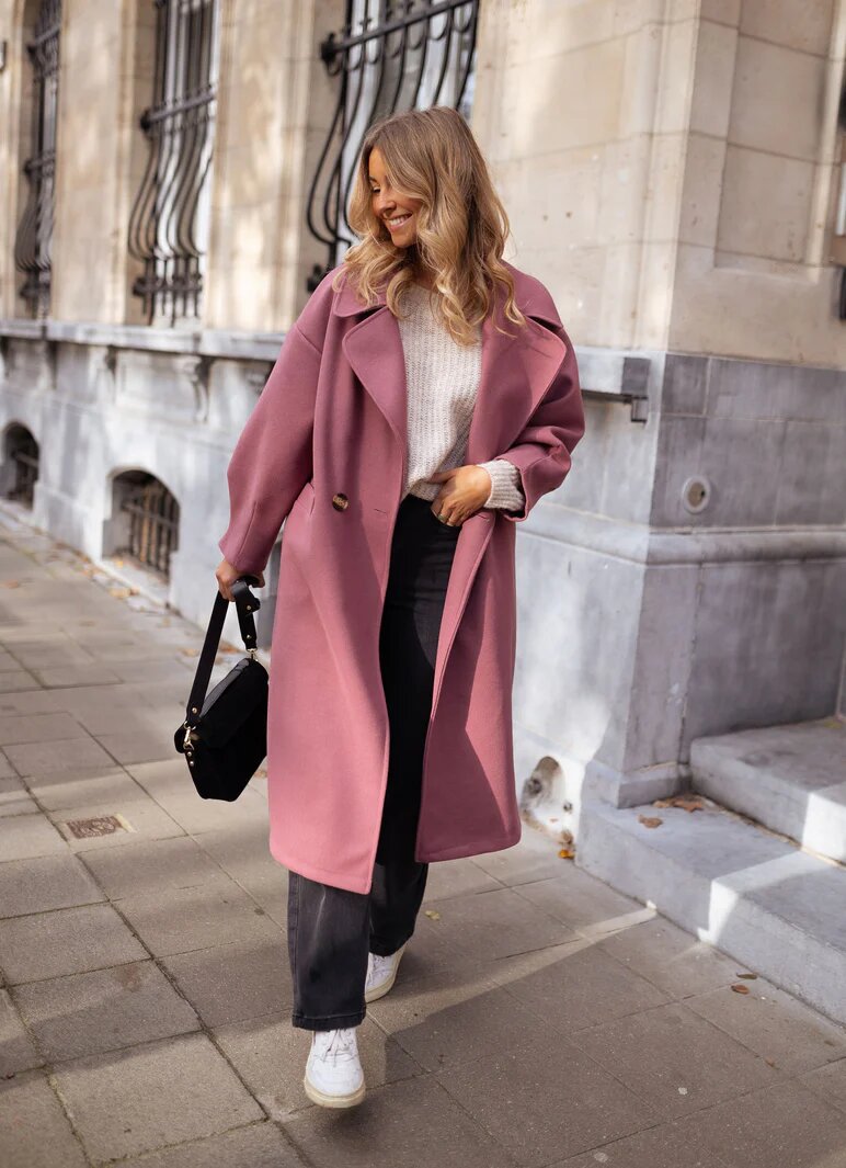 Plus size long coat for ladies Lune London