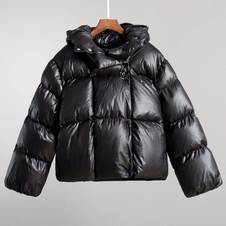 Women Fashionable and Warm Down Jacket with Removable Hood Insert Lune London