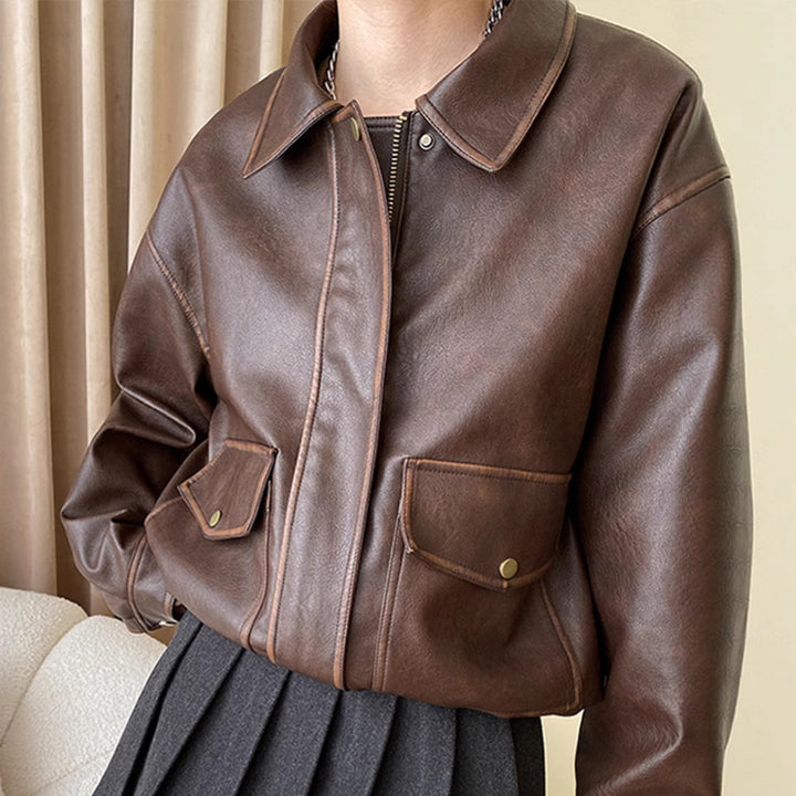 Lune London Casual Leather Jacket for Women