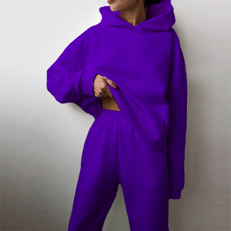 Ensemble de sweat à capuche surdimensionné et de pantalon de jogging pour femmes Chic & Stil