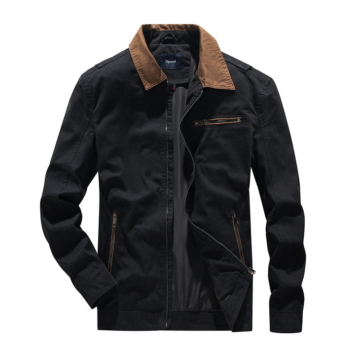 Transitional jacket for men with a catchy collar Amarae