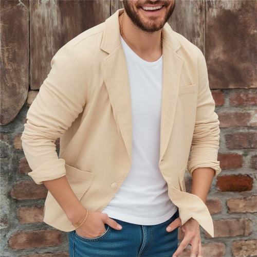 Men's jersey blazer casual with pockets