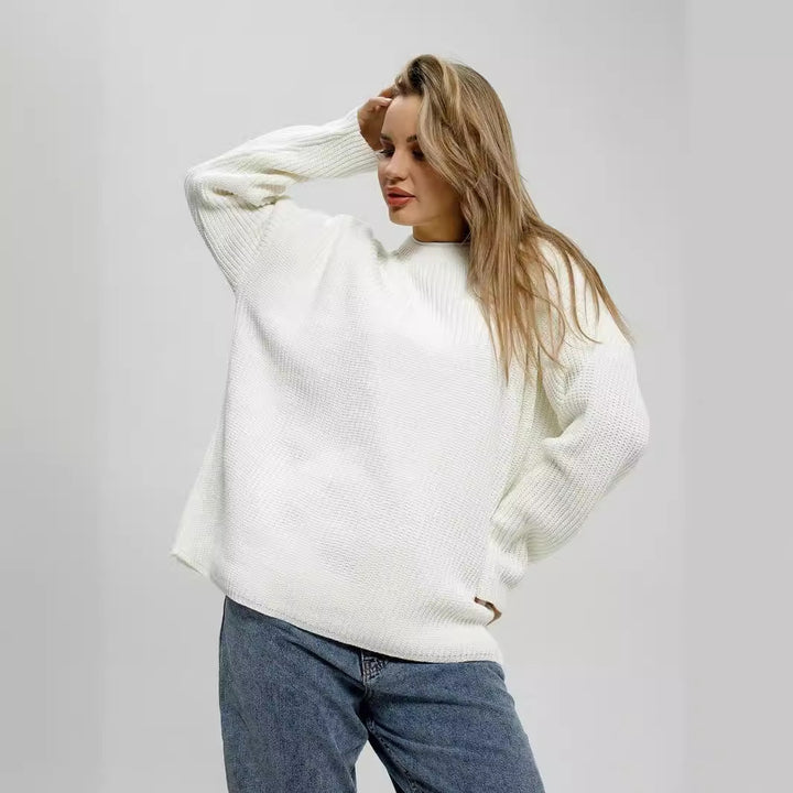 Women Oversized knit sweater with ribbed structure Lune London