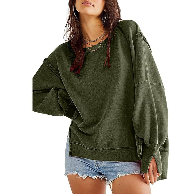 Ladies Oversized Sweatshirt with Puff Sleeves Lune London