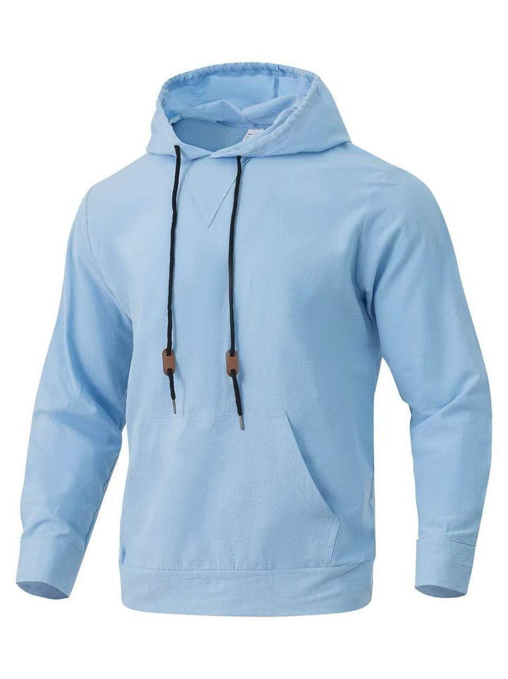 Men's casual hoodie with unique V design and practical pockets Lune London