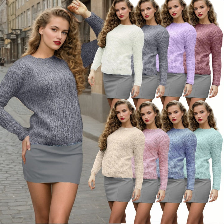 Pull en tricot pour femmes avec design texturé et coupe décontractée Chic & Stil