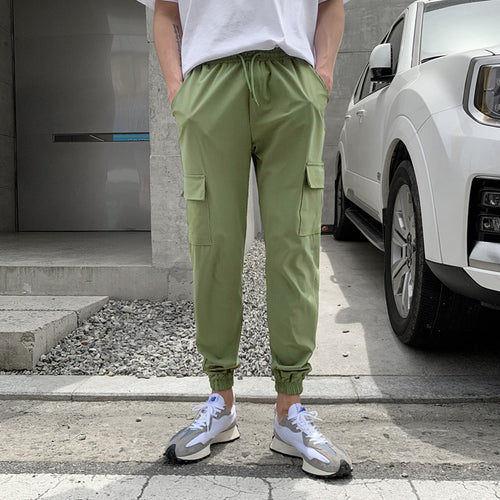Men's cargo pants with elastic waistband and practical side pockets Amarae