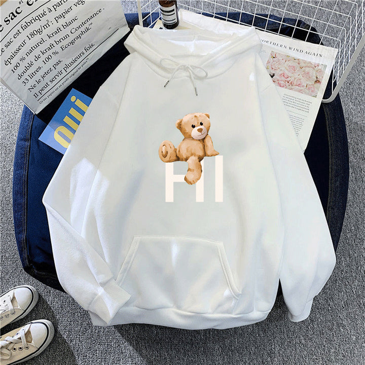 Women's hoodie with cute bear design Chic & Stil