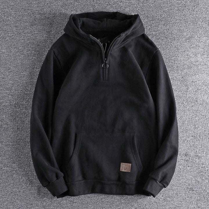 Men's hoodie with half zip and comfortable fit Lune London